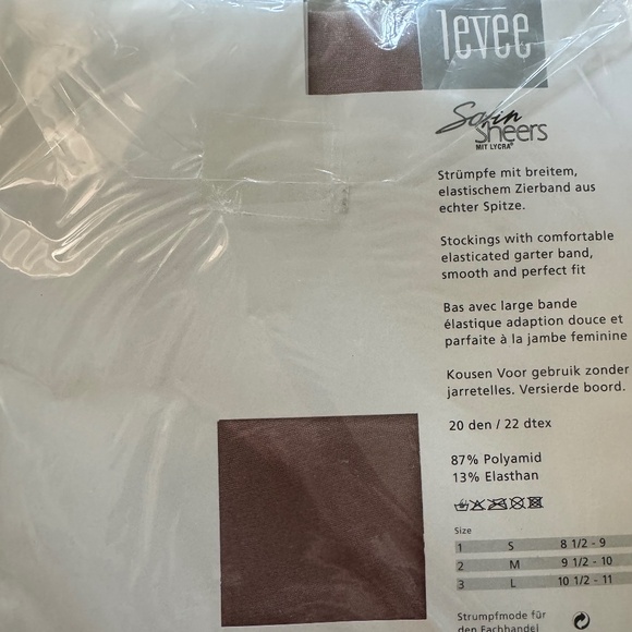 1 LOT of 4 pairs of stockings, Levee, Ergee, and Hudson, multiple colors - Picture 3 of 6